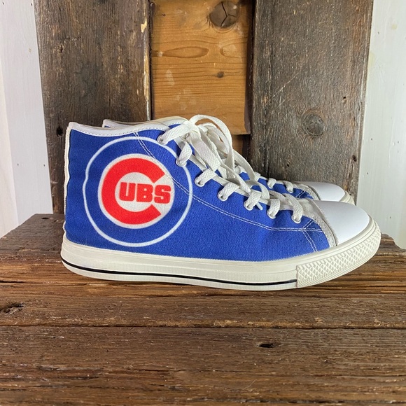 CHICAGO CUBS HIGH TOP CANVAS SNEAKERS - Picture 2 of 9